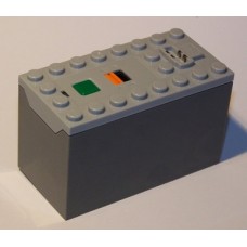 87513c01 Light Bluish Gray Electric 9V Battery Box Power Functions (Non-Rechargeable) with Dark Bluish Gray Bottom