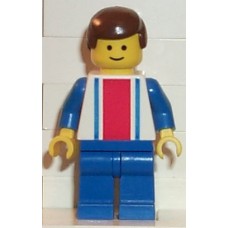 ver001 Classic Town Vertical Lines Red and Blue